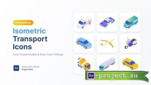Videohive - Isometric Transport - 63102168 - Project for After Effects