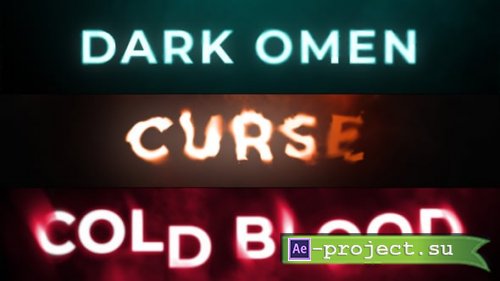 Videohive - Mystic Horror Text Intro � Cold Glitch Title Animation - 63605780 - Project for After Effects