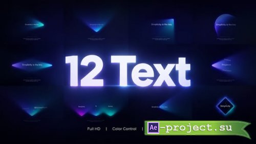 Videohive - 12 Text TItles Pack - 63955942 - Project for After Effects