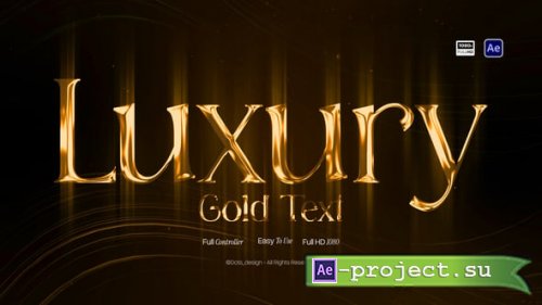 Videohive - Luxury Gold Text Animations - 63985520 - Project for After Effects