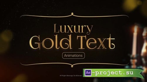 Videohive - Luxury Gold Text Animation - 64005174 - Project for After Effects
