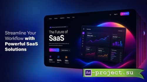 Videohive - Animated SaaS Website Promo and App Presentation Template - 64032323 - Project for After Effects