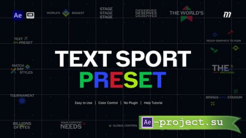 Videohive - Text Preset Sport Animation - 64086063 - Project for After Effects