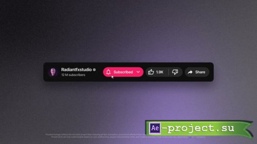Videohive - Subscribe Button - 64092852 - Project for After Effects
