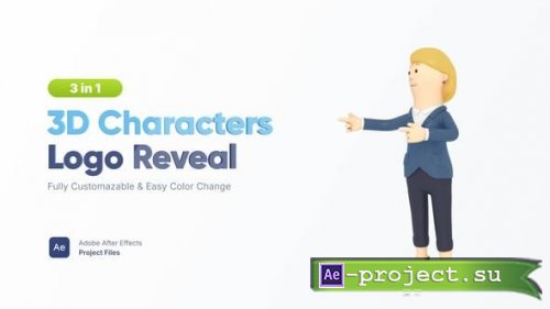 Videohive - 3D Character Logo Reveal - 59844120 - Project for After Effects