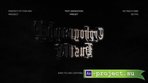 Videohive - Dark Chrome Text Animation - 64256373 - Project for After Effects
