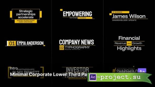 Videohive - Intro - Minimal Corporate Lower Third Pack - 64399275 - Project for After Effects