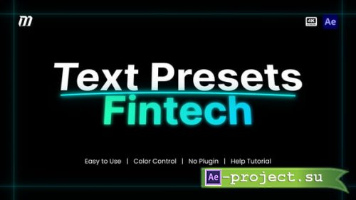Videohive - Fintech Text Animation Presets - 64512633 - Project for After Effects
