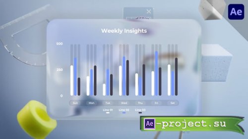 Videohive - Bar Chart Liquid Glass - 64560935 - Project for After Effects