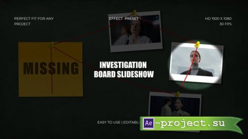 Videohive - Investigation Board Slideshow - 64575275 - Project for After Effects