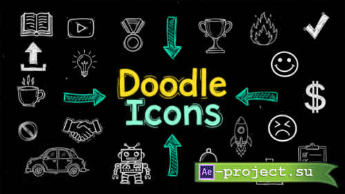 Videohive - Universal Doodle Icons - 64573607 - Project for After Effects