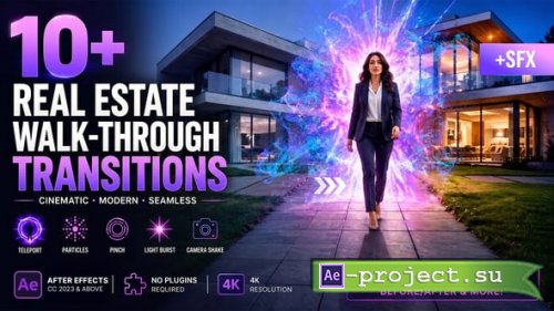 Videohive - Real Estate Walk-Through Transitions | After Effects - 64397052 - Project for After Effects