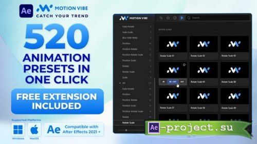 Videohive - Motion Presets Pack | Free Extension for After Effects Included - 64586468 - Project & Script for After Effects