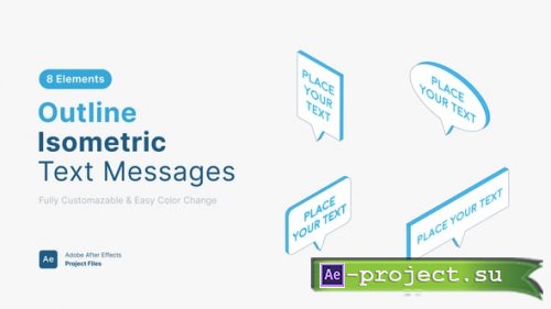 Videohive - Isometric Text Messages - 64441416 - Project for After Effects