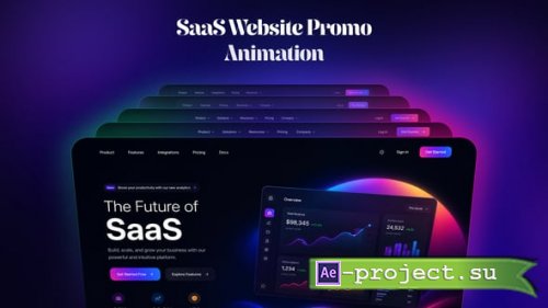 Videohive - SaaS Website Promo Animation - 64597187 - Project for After Effects