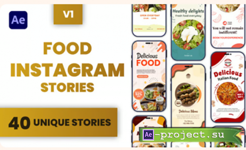 Videohive - Food instagram stories Pack  - Project for After Effects