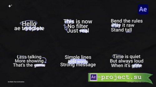 Videohive - Scribble Text Animation - 64666146 - Project for After Effects