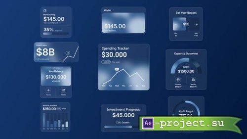 Videohive - Glass Financial Chart Infographic - 63494580 - Project for After Effects