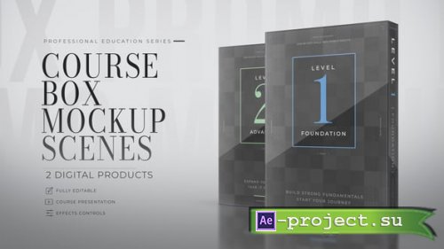 Videohive - Two Course Box Mockup Scenes - 64235374 - Project for After Effects