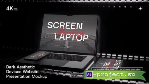 Videohive - Dark Aesthetic Device Website Presentation Mockup - 64675847 - Project for After Effects