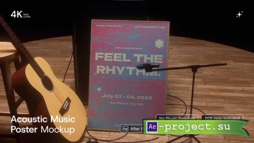 Videohive - Acoustic Music Poster Mockup - 64676766 - Project for After Effects