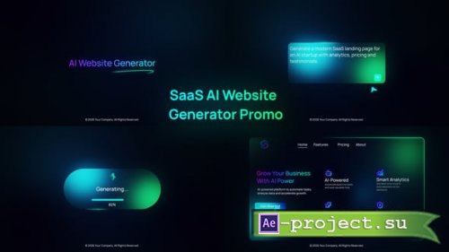 Videohive - SaaS AI Website Generator Promo - 64727022 - Project for After Effects