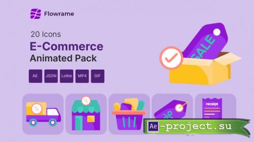 Videohive - E-Commerce Animated Icons Pack - 57892334 - Project for After Effects