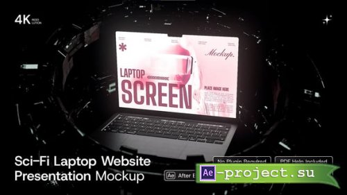 Videohive - Sci-Fi Laptop Website Presentation Mockup - 64758450 - Project for After Effects