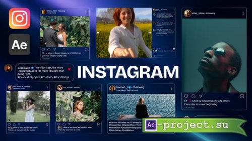Videohive - Liquid Glass Instagram Post UI Mockups - 64768309 - Project for After Effects