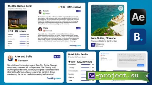 Videohive - Hotel Booking UI Mockups - 64768548 - Project for After Effects