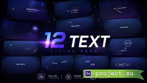 Videohive - 12 Text Interactive Titles - 64875160 - Project for After Effects