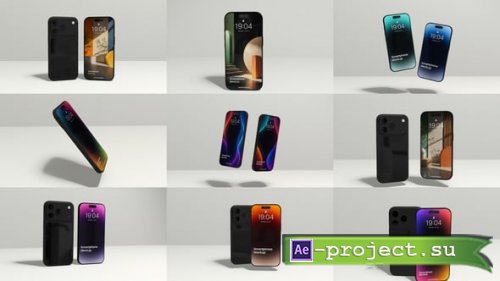 Videohive - 3D Phone 18 Pro Max Mockup Pack - 64917852 - Project for After Effects