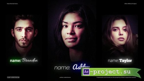 Videohive - Vertical Face Intro - Vertical Portrait Intro - 64897551 - Project for After Effects