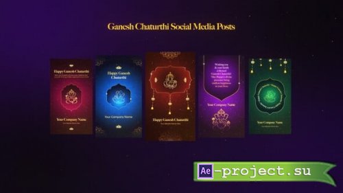 Videohive - Ganesh Chaturthi Social Media Posts - 64974586 - Project for After Effects