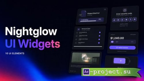 Videohive - Nightglow UI Widgets - 64947006 - Project for After Effects
