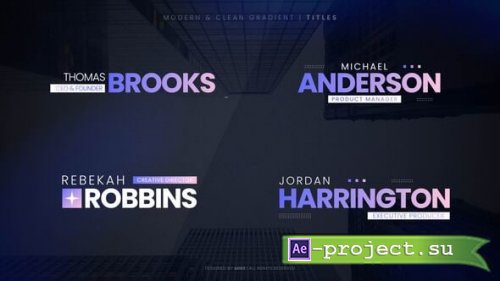 Videohive - Modern and Clean Gradient Titles - 64875341 - Project for After Effects