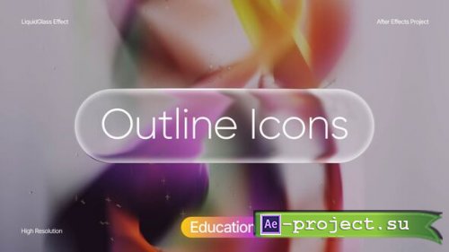 Videohive - Liquid Glass Education Icons - 64948417 - Project for After Effects