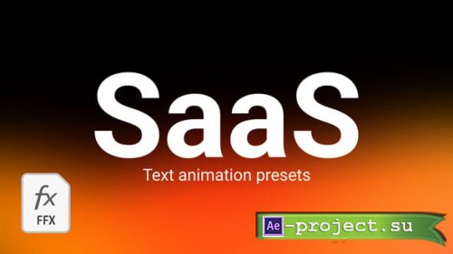 Videohive - SaaS Text Animation Presets - 65011442 - Project for After Effects