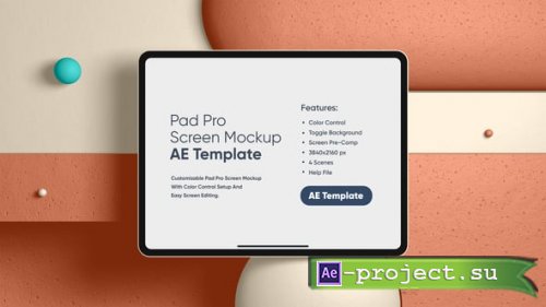 Videohive - Clay Pad Pro Tablet App Promo Screen Template - 65043646 - Project for After Effects