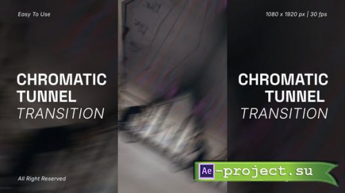 Videohive - Chromatic Tunnel Vertical Transitions - 65041985 - Project for After Effects