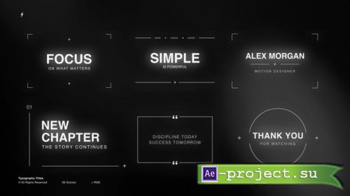Videohive - Typography Titles | After Effects - 65055222 - Project for After Effects