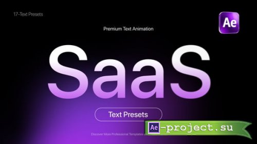 Videohive - SaaS Text Presets - 65079600 - Project for After Effects