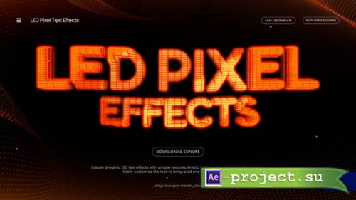 Videohive - LED Pixel Text Effects - 65108553 - Project for After Effects