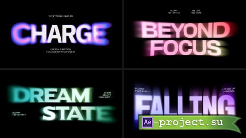 Videohive - Blurry Text Effect - 65134906 - Project for After Effects