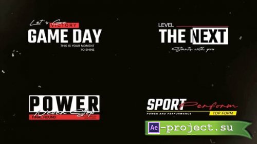 Videohive - Sport Titles - 65133231 - Project for After Effects