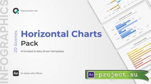 Videohive - Horizontal Charts Pack - 65132825 - Project for After Effects
