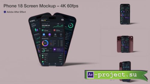 Videohive - Phone 18 Screen Video Mockup - 65169758 - Project for After Effects