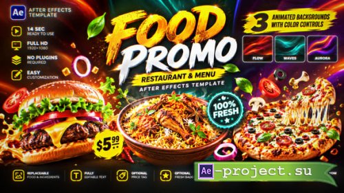 Videohive - Food Promo - Dynamic Restaurant & Menu After Effects Template - 65170154 - Project for After Effects