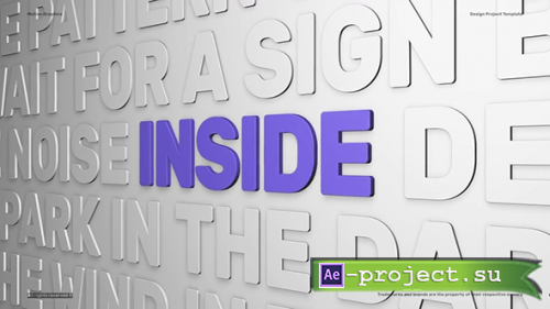 Videohive - 3D Titles - Slogan Titles - Project for After Effects