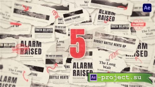 Videohive - Newspaper Countdown Intro - 65200177 - Project for After Effects
